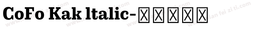CoFo Kak ltalic字体转换